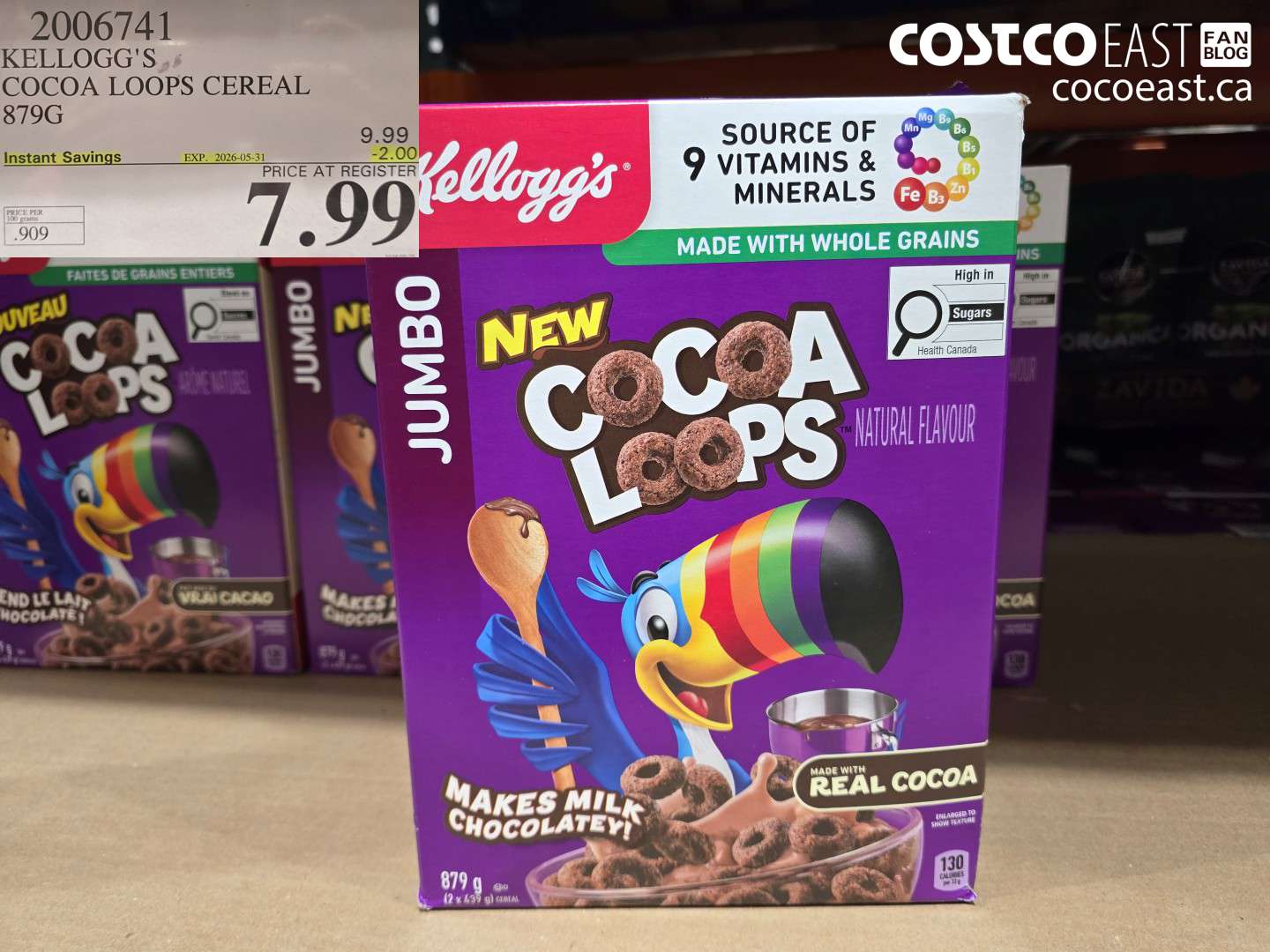 2006741 KELLOGG'S COCOA LOOPS CEREAL 879G ($2.00 INSTANT SAVINGS EXPIRES ON 2026-05-31) $7.99