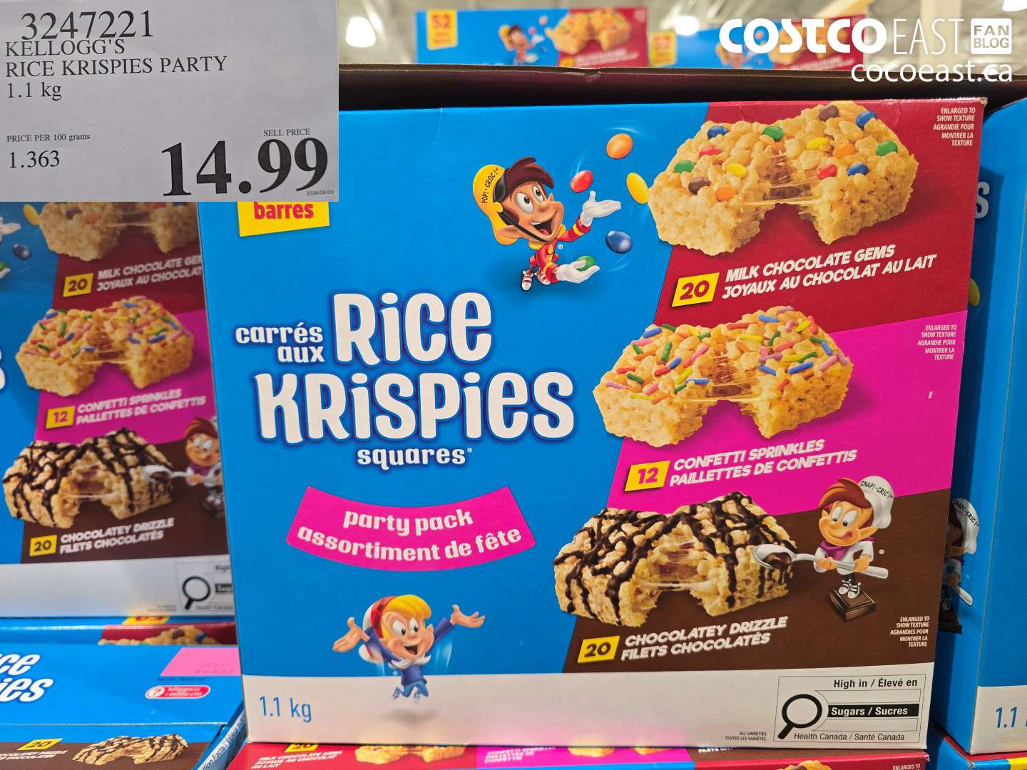 3247221 KELLOGG'S RICE KRISPIES PARTY 1.1 KG $14.99