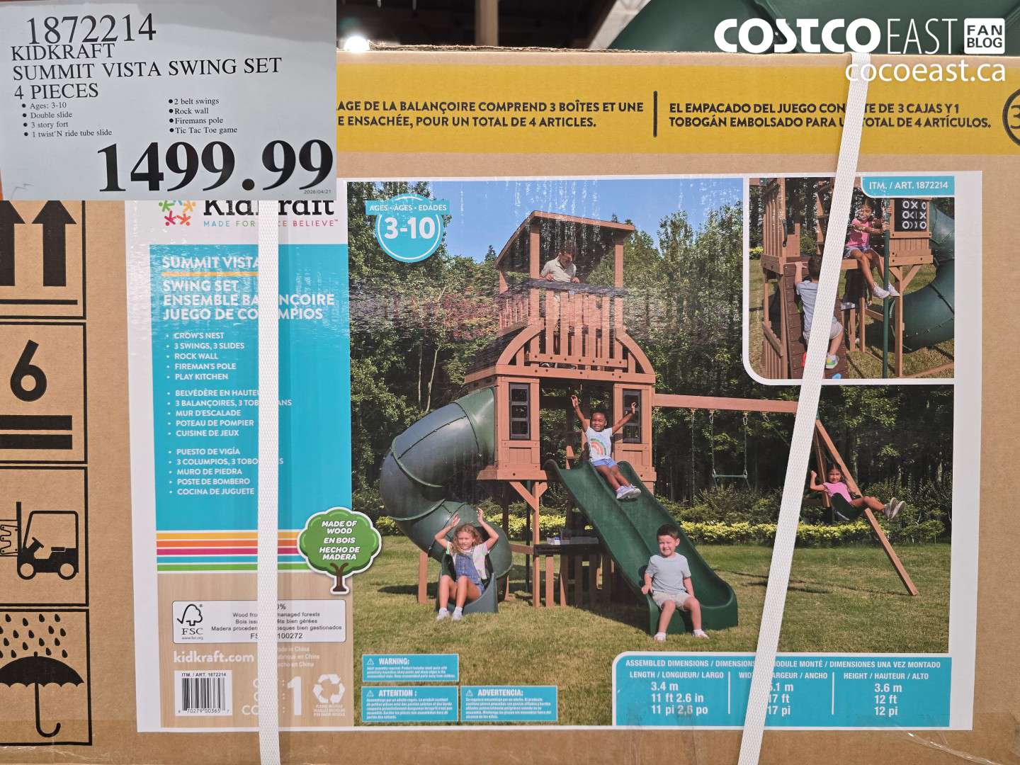 1872214 KIDKRAFT SUMMIT VISTA SWING SET 4 PIECES $1499.99