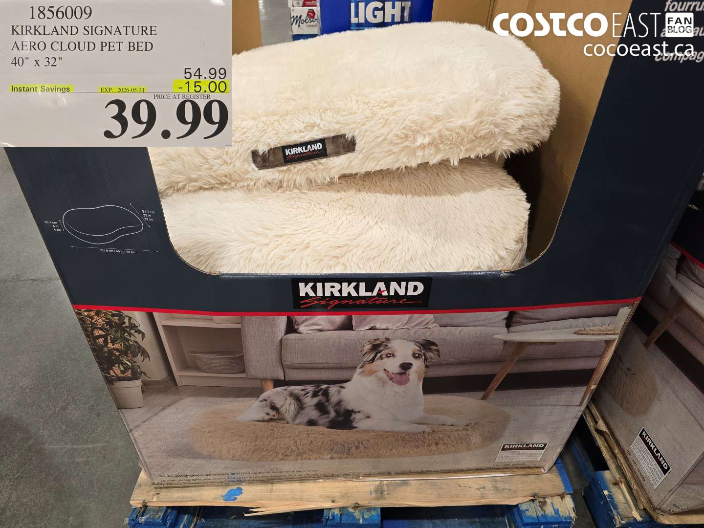 1856009 KIRKLAND SIGNATURE AERO CLOUD PET BED 40