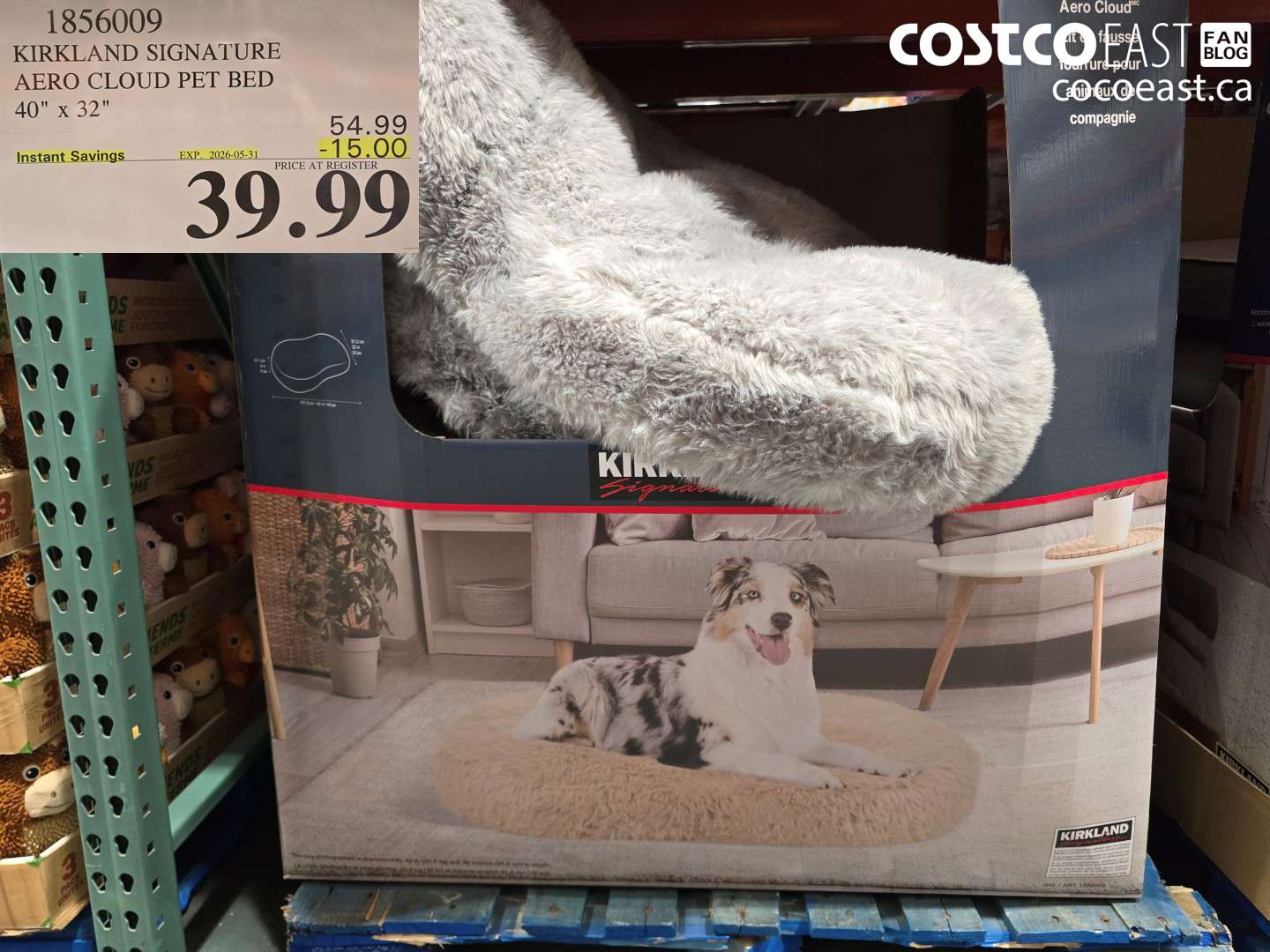 1856009 KIRKLAND SIGNATURE AERO CLOUD PET BED 40