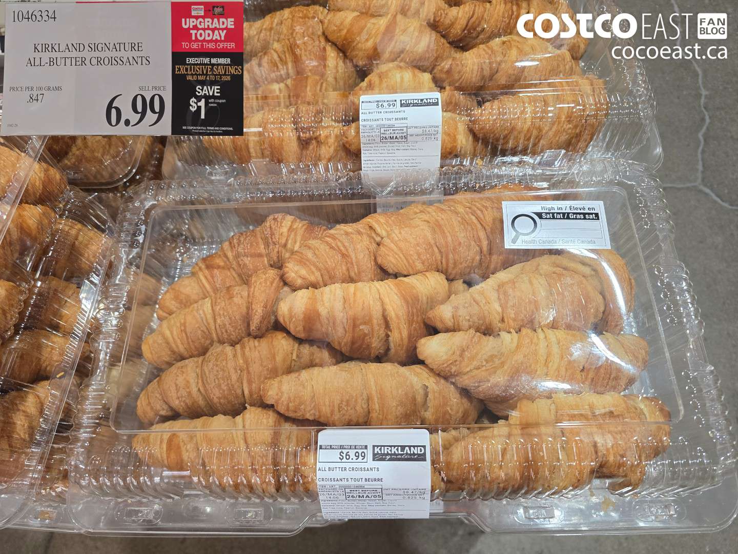 1046334 KIRKLAND SIGNATURE ALL-BUTTER CROISSANTS ($1.00 INSTANT SAVINGS EXPIRES ON 2026-05-17) $6.99