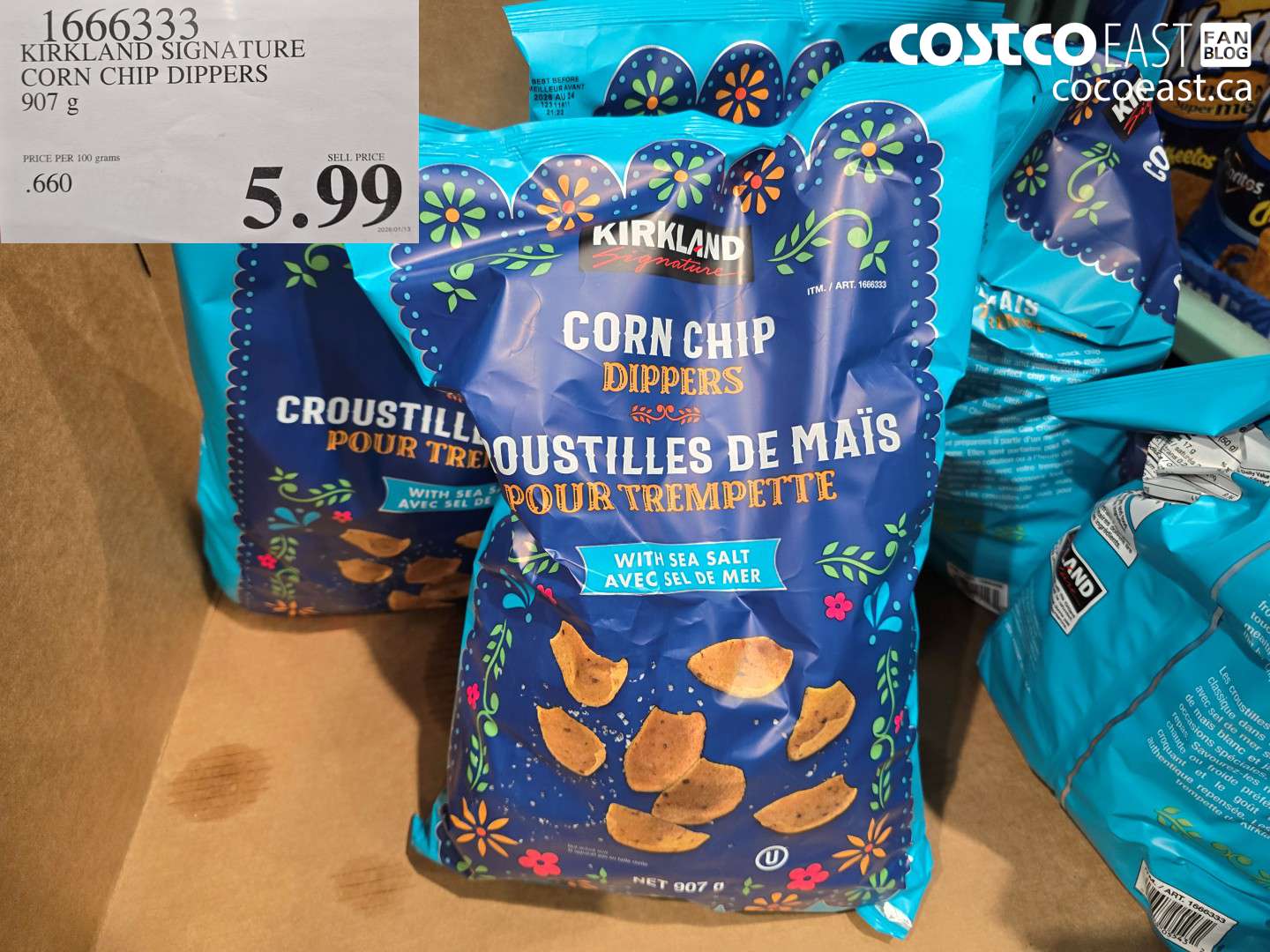 1666333 KIRKLAND SIGNATURE CORN CHIP DIPPERS 907 G $5.99