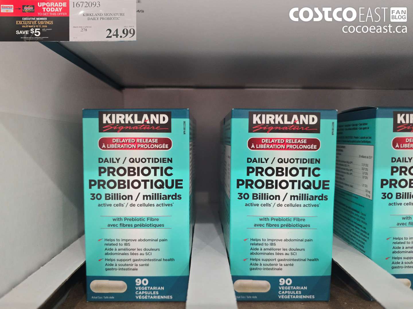 1672093 KIRKLAND SIGNATURE DAILY PROBIOTIC ($5.00 INSTANT SAVINGS EXPIRES ON 2026-05-17) $19.99