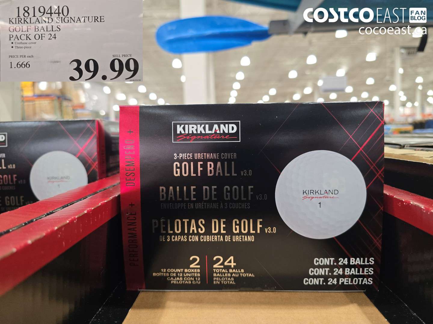 1819440 KIRKLAND SIGNATURE GOLF BALLS PACK OF 24 $39.99