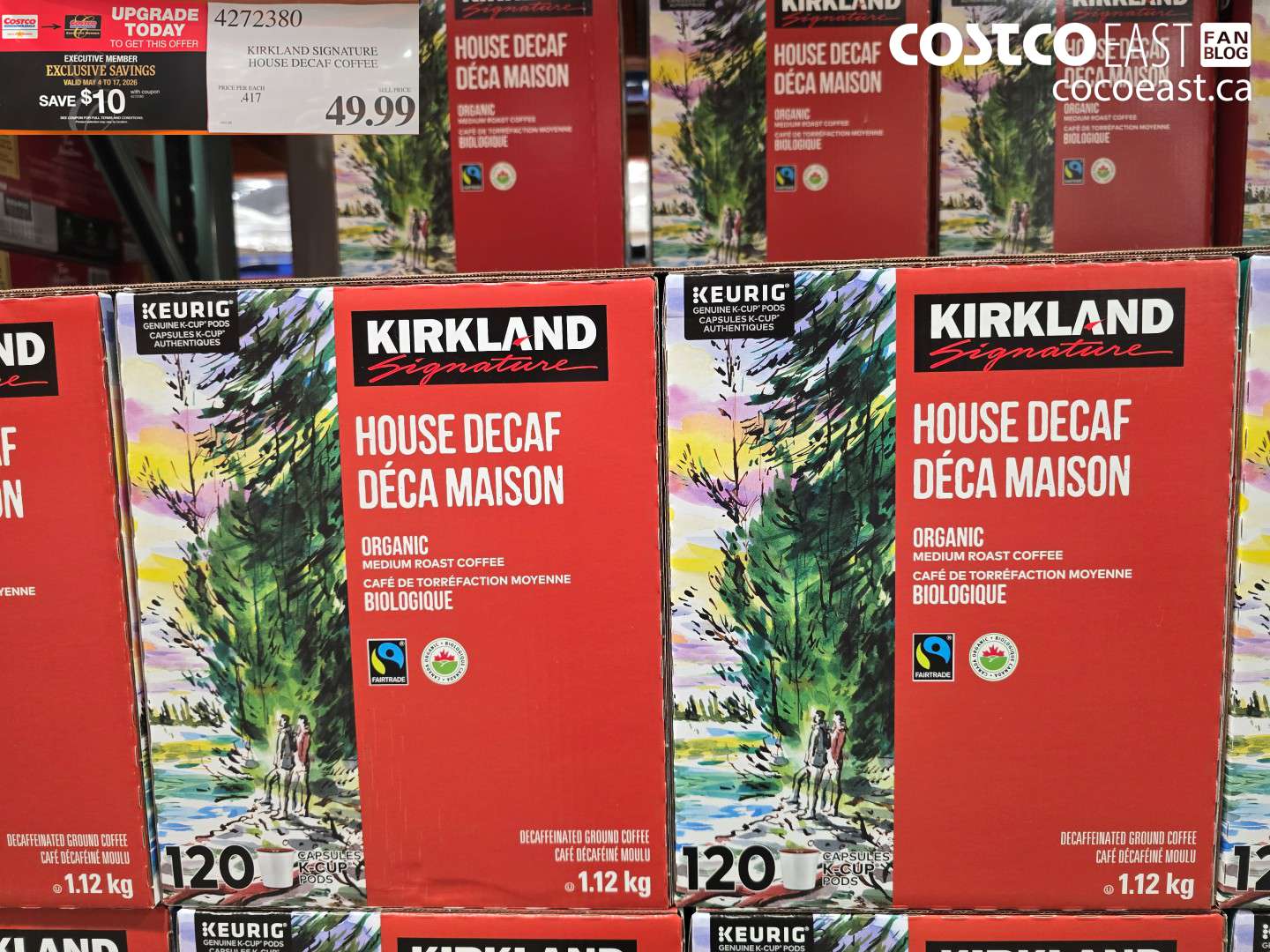 4272380 KIRKLAND SIGNATURE HOUSE DECAF COFFEE ($10.00 INSTANT SAVINGS EXPIRES ON 2026-05-17) $39.99