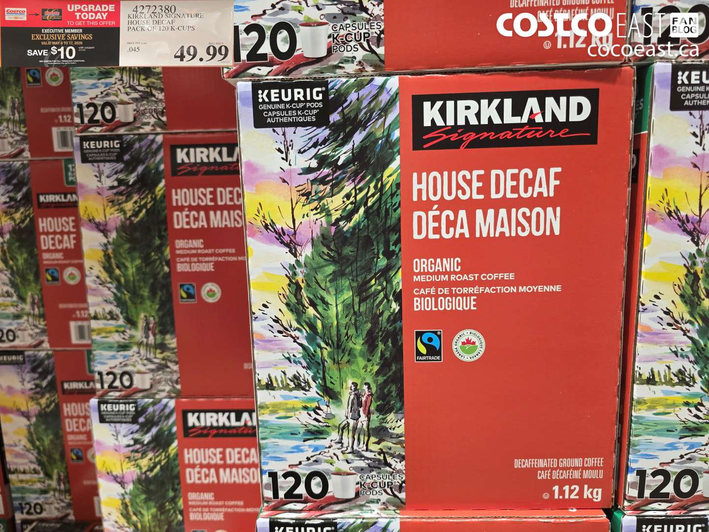 4272380 KIRKLAND SIGNATURE HOUSE DECAF PACK OF 120 K-CUPS ($10.00 INSTANT SAVINGS EXPIRES ON 2026-05-17) $39.99