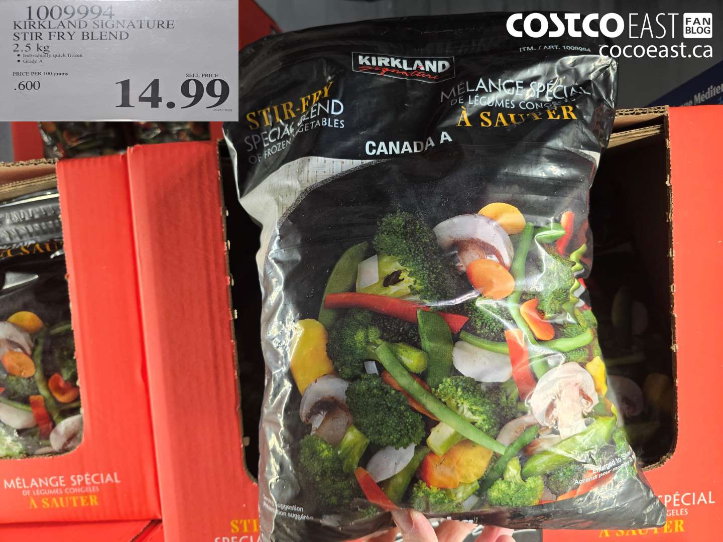 1009994 KIRKLAND SIGNATURE STIR FRY BLEND 2.5 KG $14.99