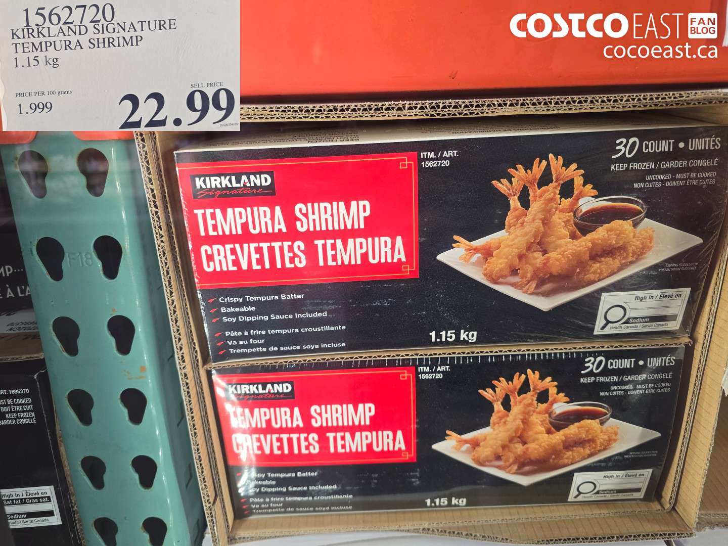 1562720 KIRKLAND SIGNATURE TEMPURA SHRIMP 1.15 KG $22.99