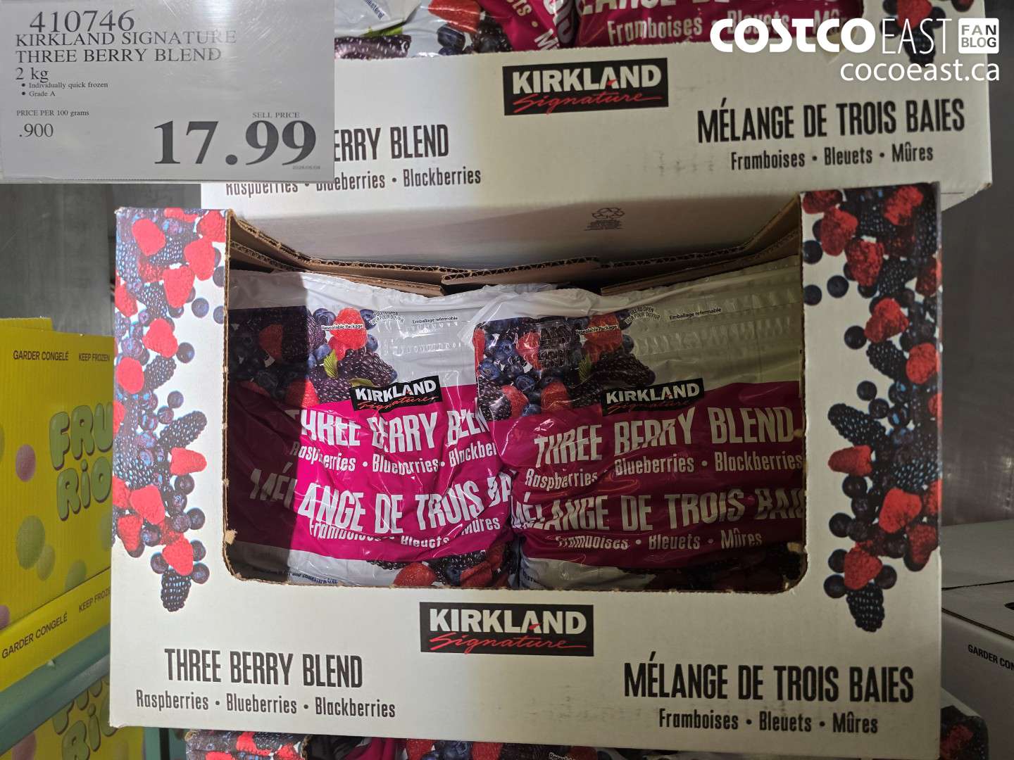 410746 KIRKLAND SIGNATURE THREE BERRY BLEND 2 KG $17.99
