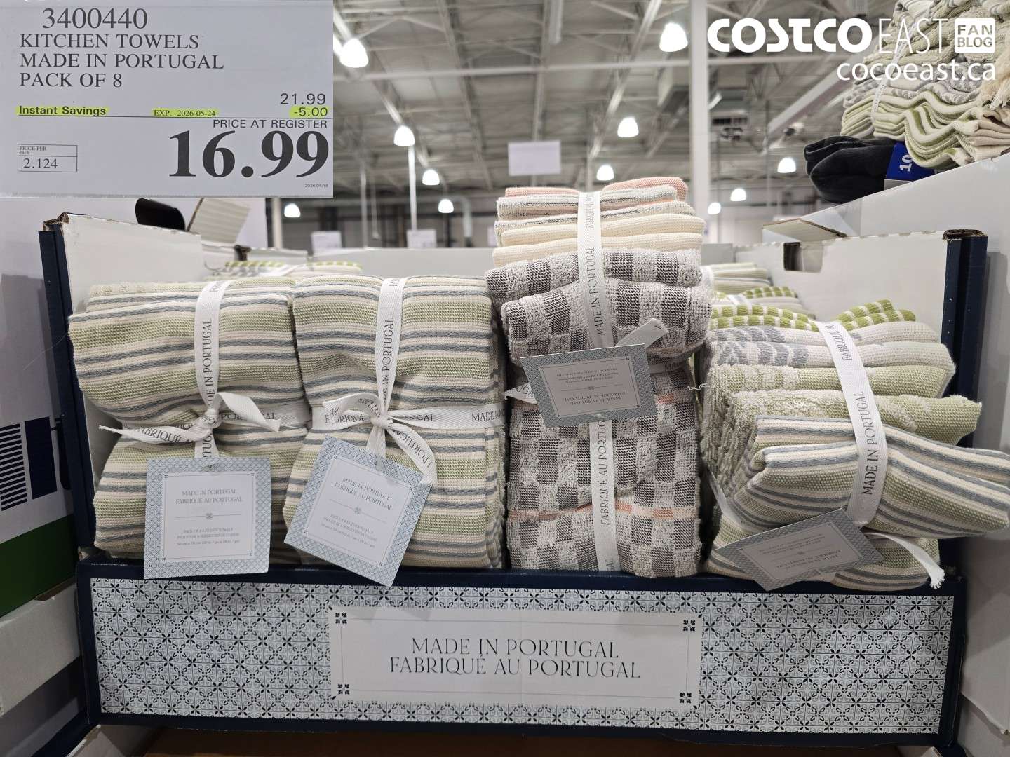 3400440 KITCHEN TOWELS MADE IN PORTUGAL PACK OF 8 ($5.00 INSTANT SAVINGS EXPIRES ON 2026-05-24) $16.99