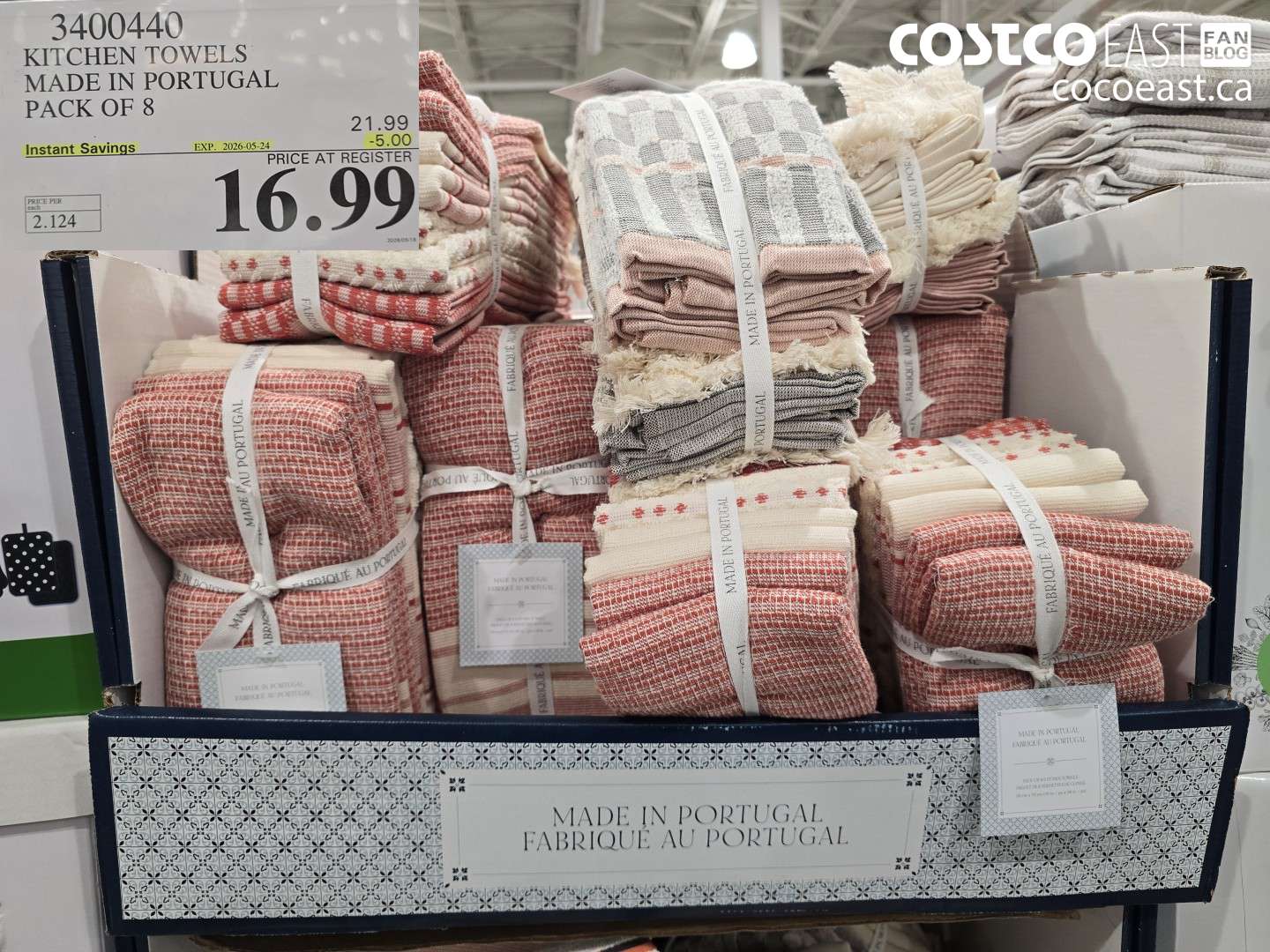 3400440 KITCHEN TOWELS MADE IN PORTUGAL PACK OF 8 ($5.00 INSTANT SAVINGS EXPIRES ON 2026-05-24) $16.99