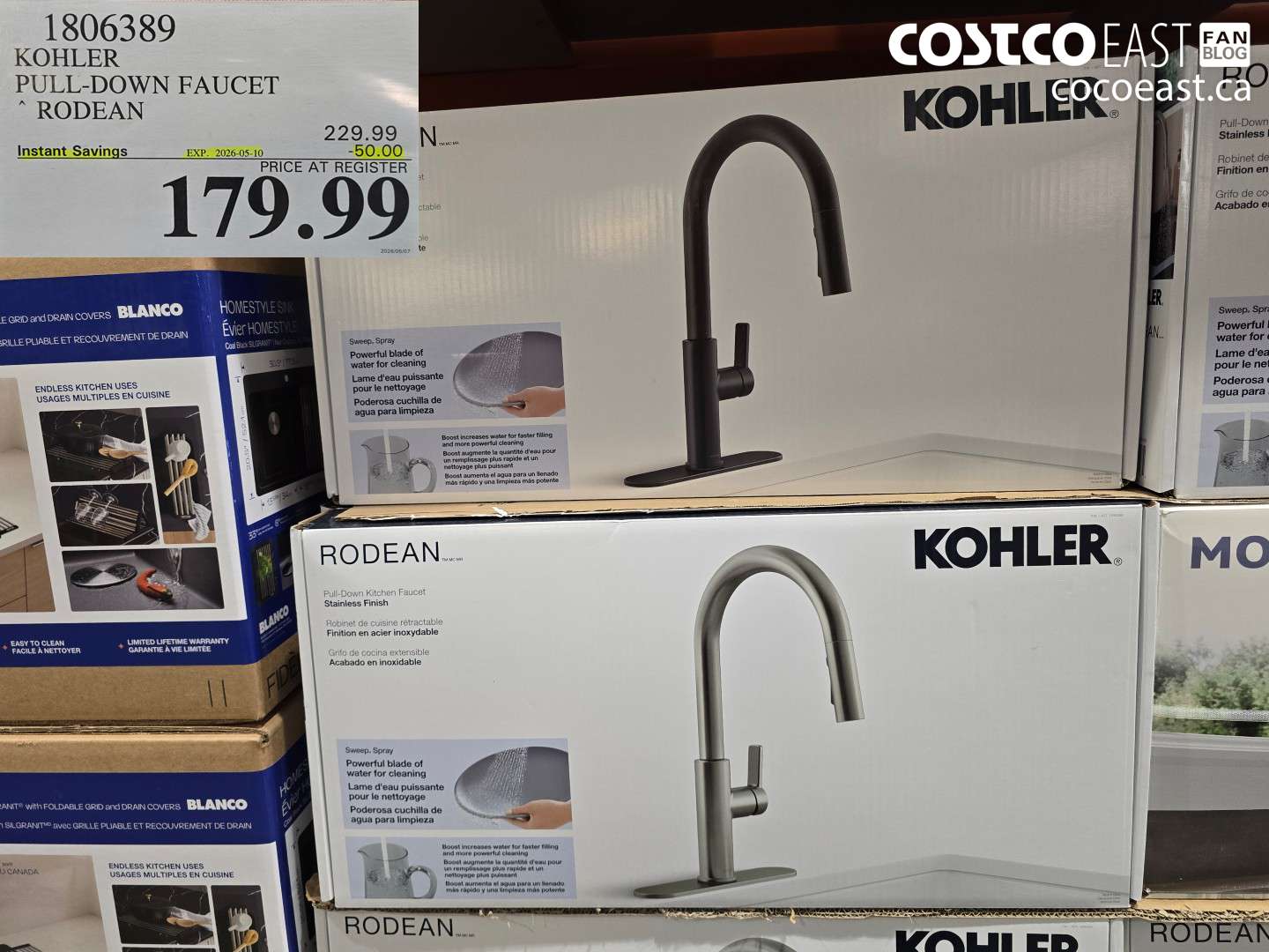 1806389 KOHLER PULL-DOWN FAUCET RODEAN ($50.00 INSTANT SAVINGS EXPIRES ON 2026-05-10) $179.99
