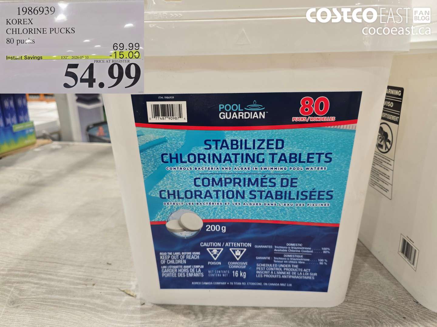 1986939 KOREX CHLORINE PUCKS 80 PUCKS ($15.00 INSTANT SAVINGS EXPIRES ON 2026-05-10) $54.99