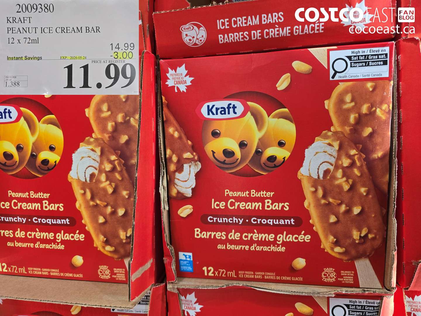 2009380 KRAFT PEANUT ICE CREAM BAR 12 X 72ML ($3.00 INSTANT SAVINGS EXPIRES ON 2026-05-24) $11.99