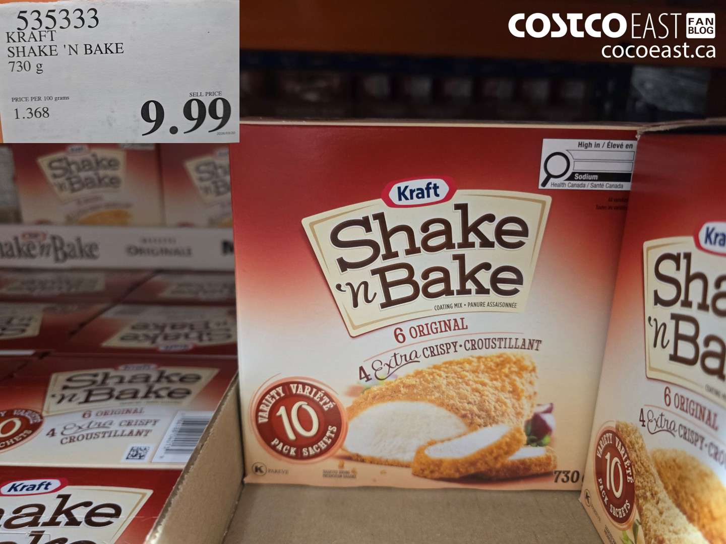 535333 KRAFT SHAKE 'N BAKE 730 G $9.99