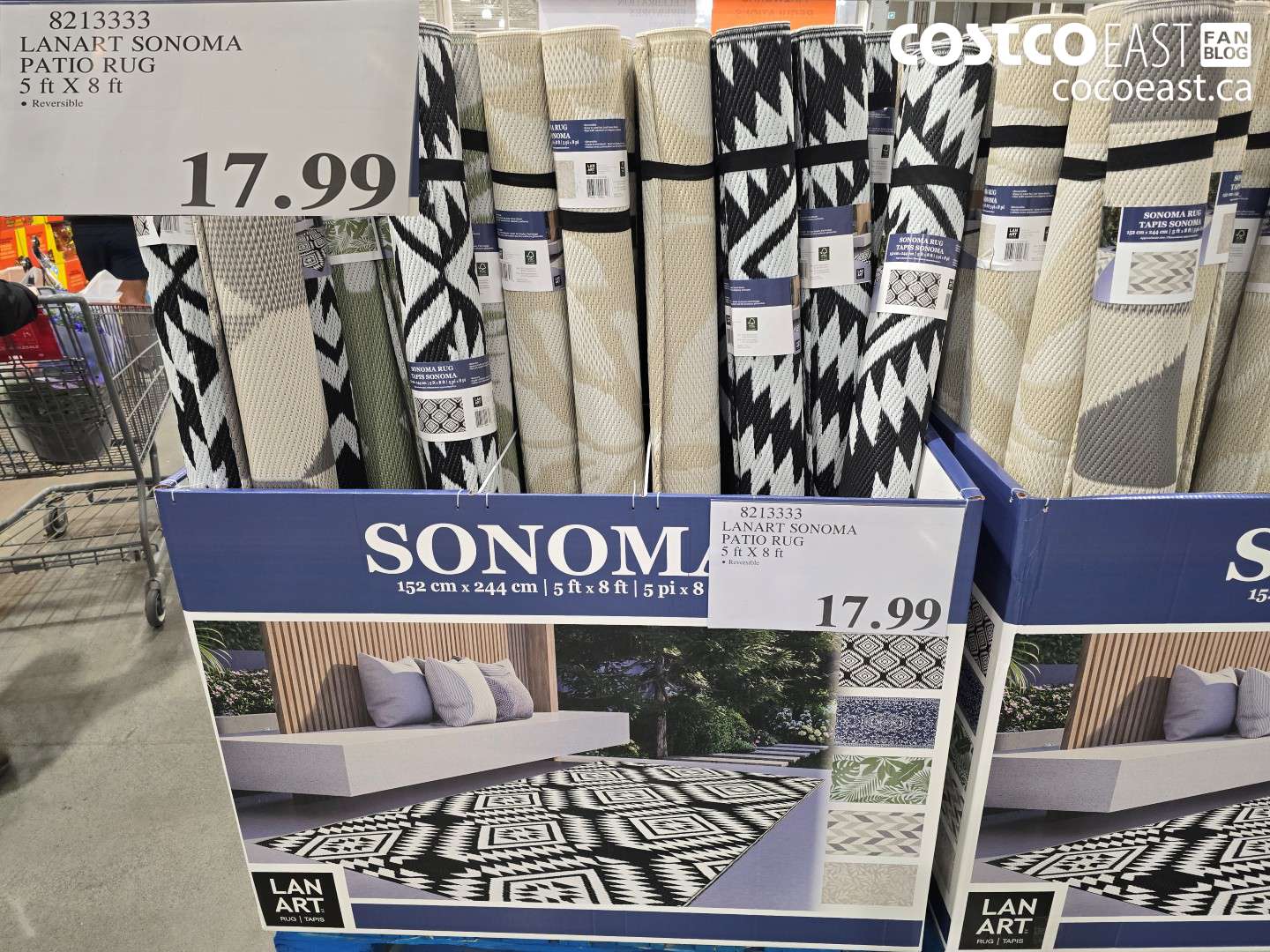 8213333 LANART SONOMA PATIO RUG 5 FT X 8 FT $17.99