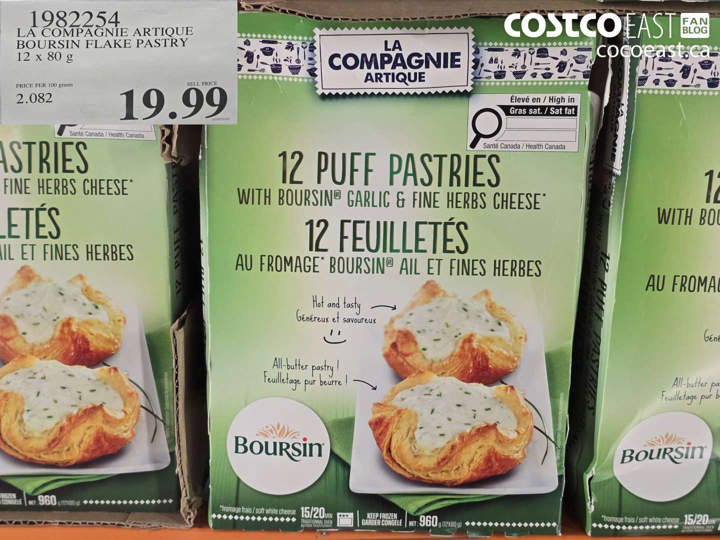 1982254 LA COMPAGNIE ARTIQUE BOURSIN FLAKE PASTRY 12 X 80 G $19.99