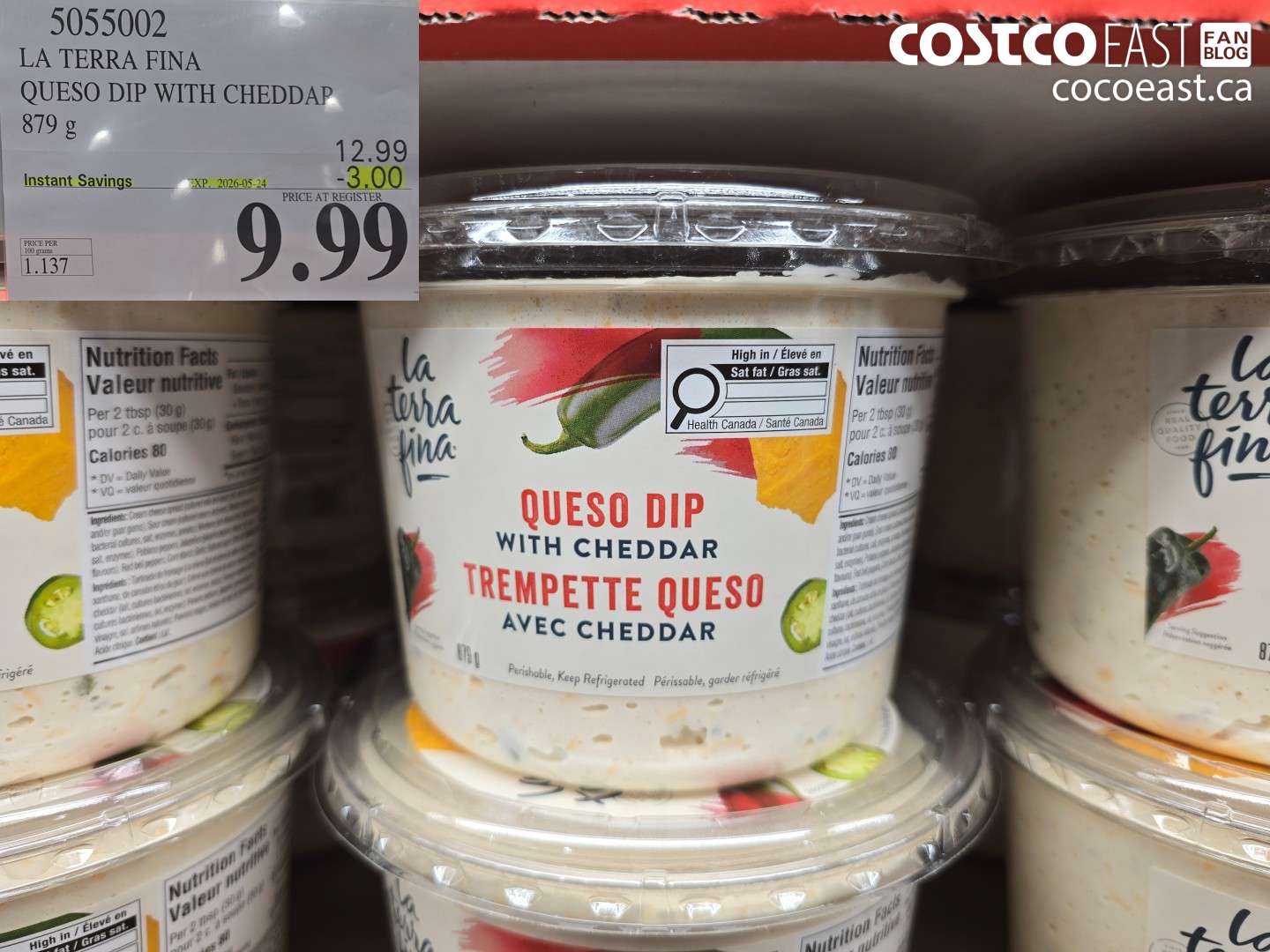 5055002 LA TERRA FINA QUESO DIP WITH CHEDDAR 879 G ($3.00 INSTANT SAVINGS EXPIRES ON 2026-05-24) $9.99