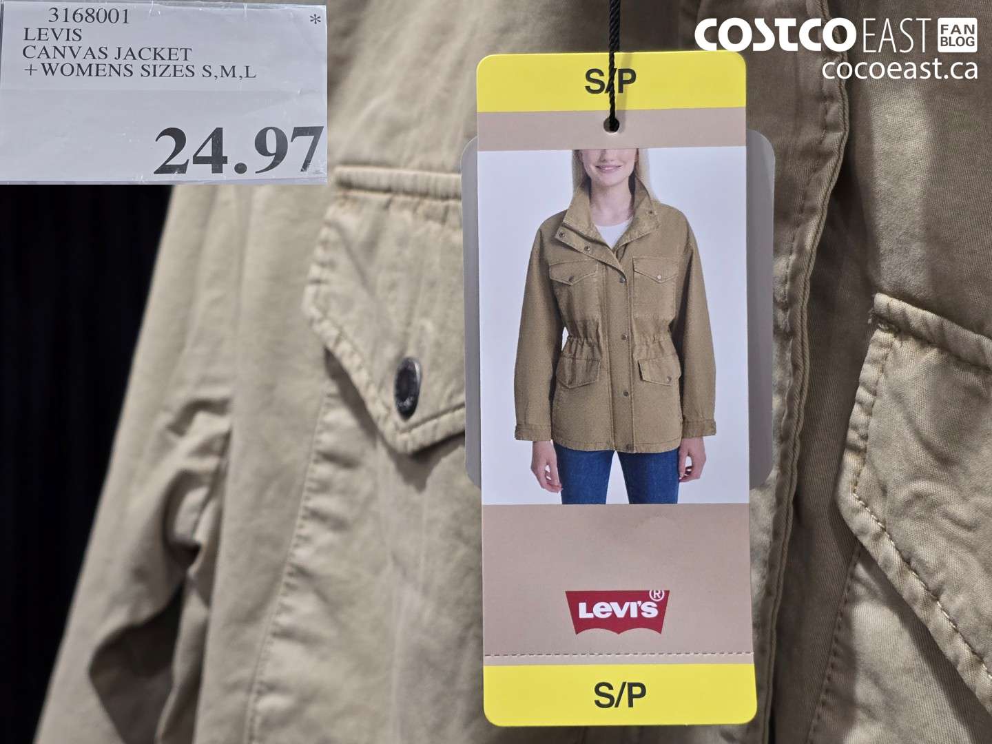 3168001 LEVIS CANVAS JACKET WOMENS SIZES S,M,L $24.97