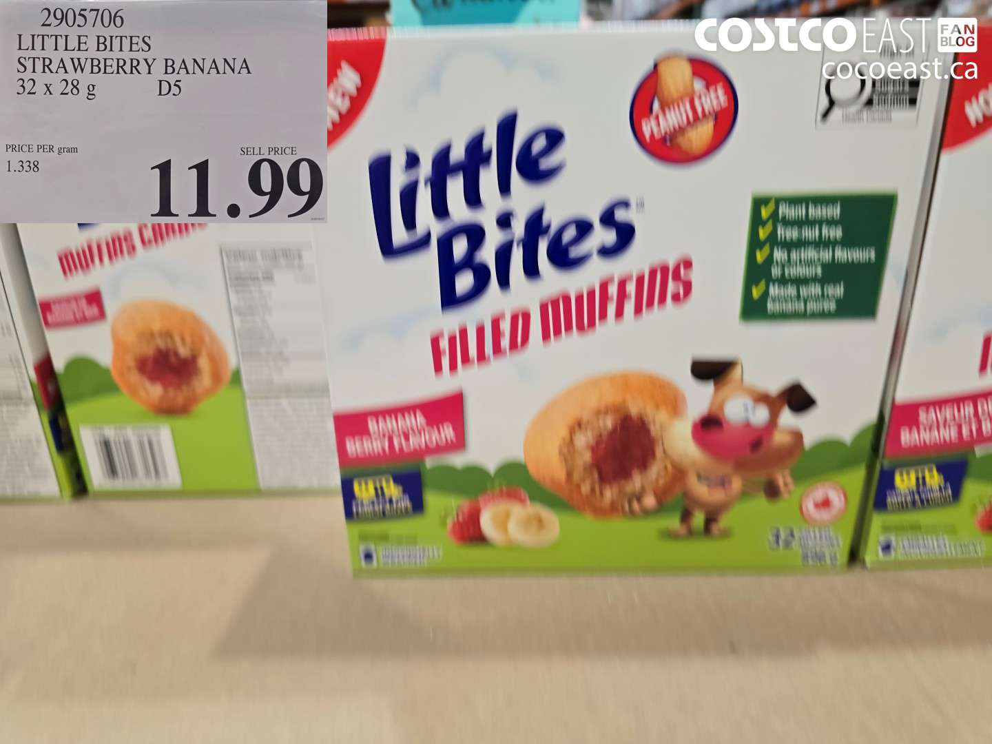 2905706 LITTLE BITES STRAWBERRY BANANA 32 X 28 G $11.99