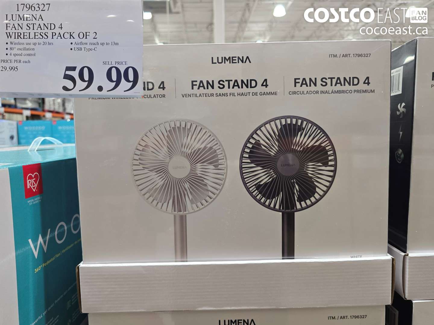 1796327 LUMENA FAN STAND 4 WIRELESS PACK OF 2 $59.99