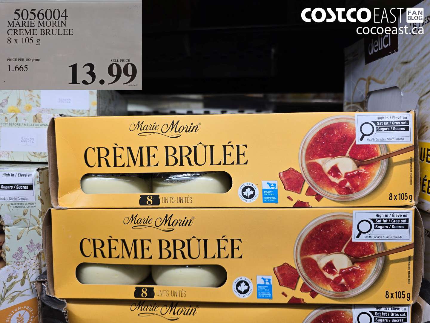 5056004 MARIE MORIN CREME BRULEE 8 x 105 g $13.99