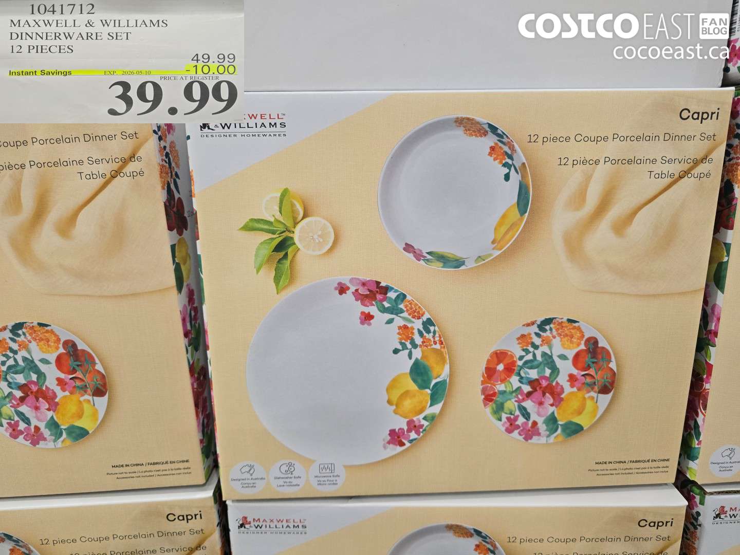 1041712 MAXWELL & WILLIAMS DINNERWARE SET 12 PIECES ($10.00 INSTANT SAVINGS EXPIRES ON 2026-05-10) $39.99
