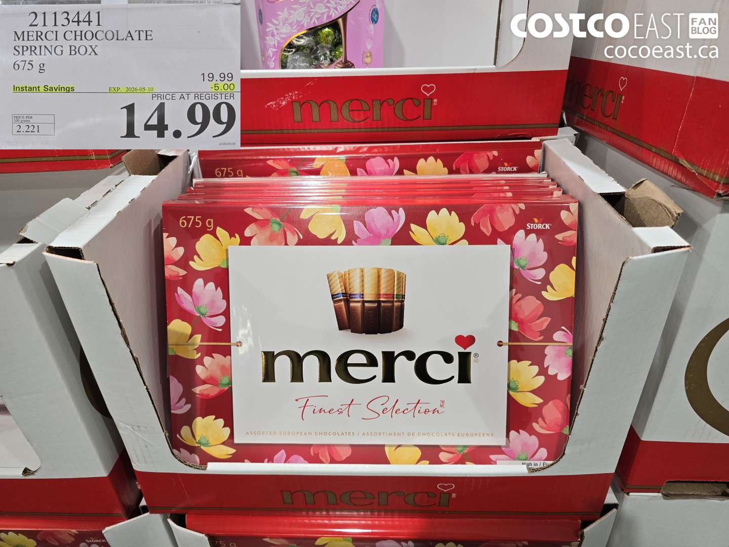 2113441 MERCI CHOCOLATE SPRING BOX 675 G ($5.00 INSTANT SAVINGS EXPIRES ON 2026-05-10) $14.99