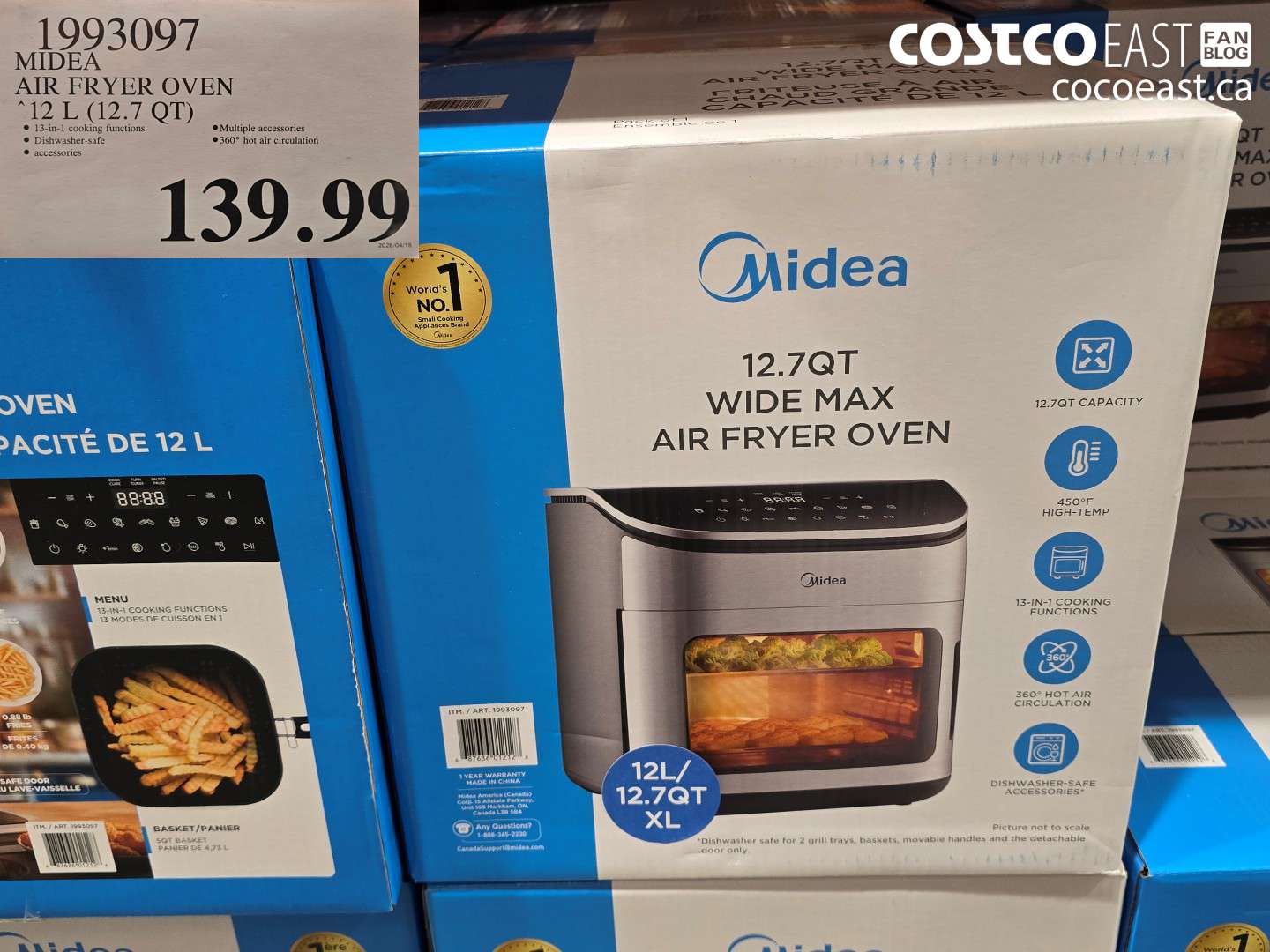 1993097 MIDEA AIR FRYER OVEN 12 L (12.7 QT) $139.99