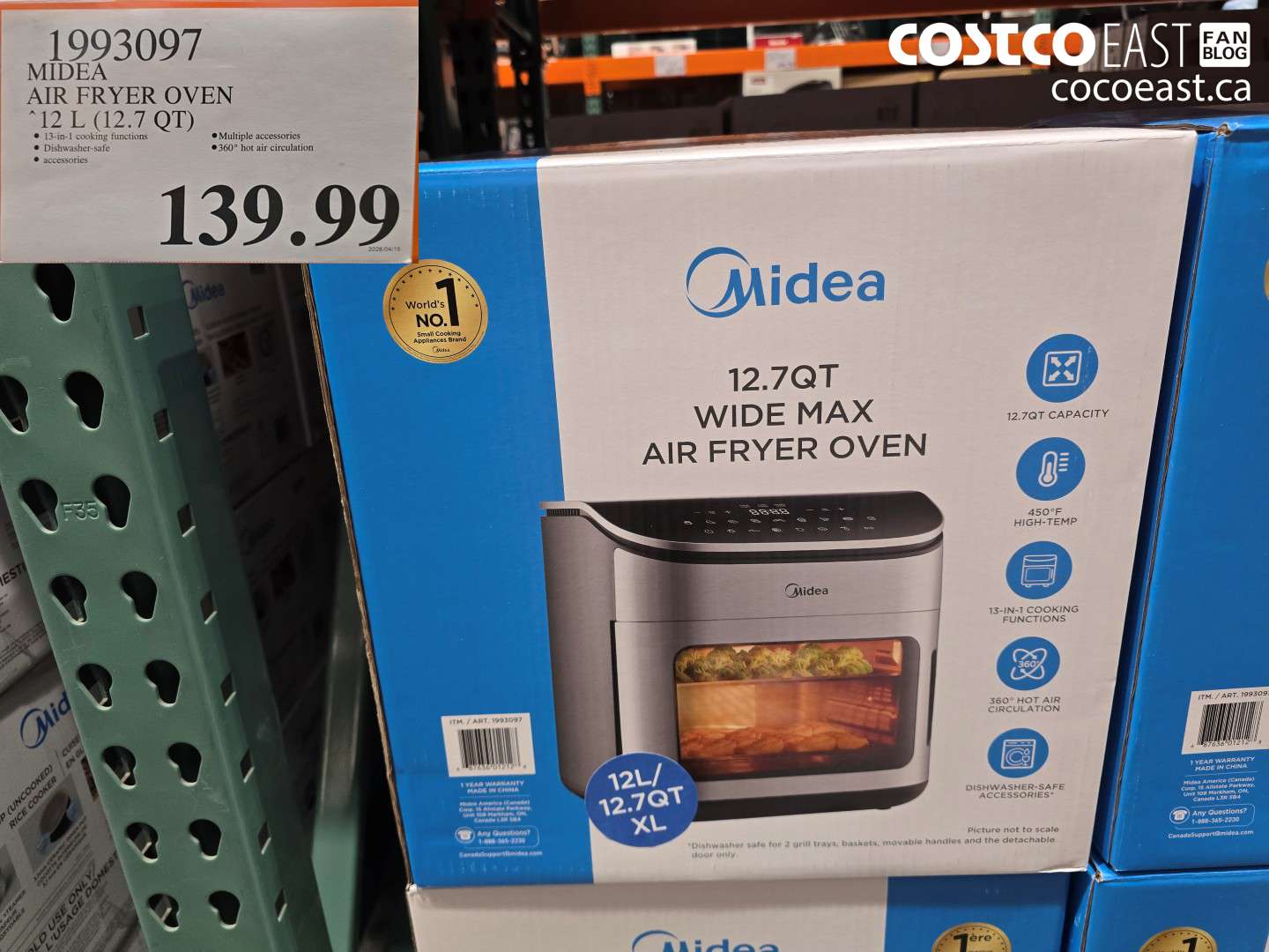 1993097 MIDEA AIR FRYER OVEN 12 L (12.7 QT) $139.99