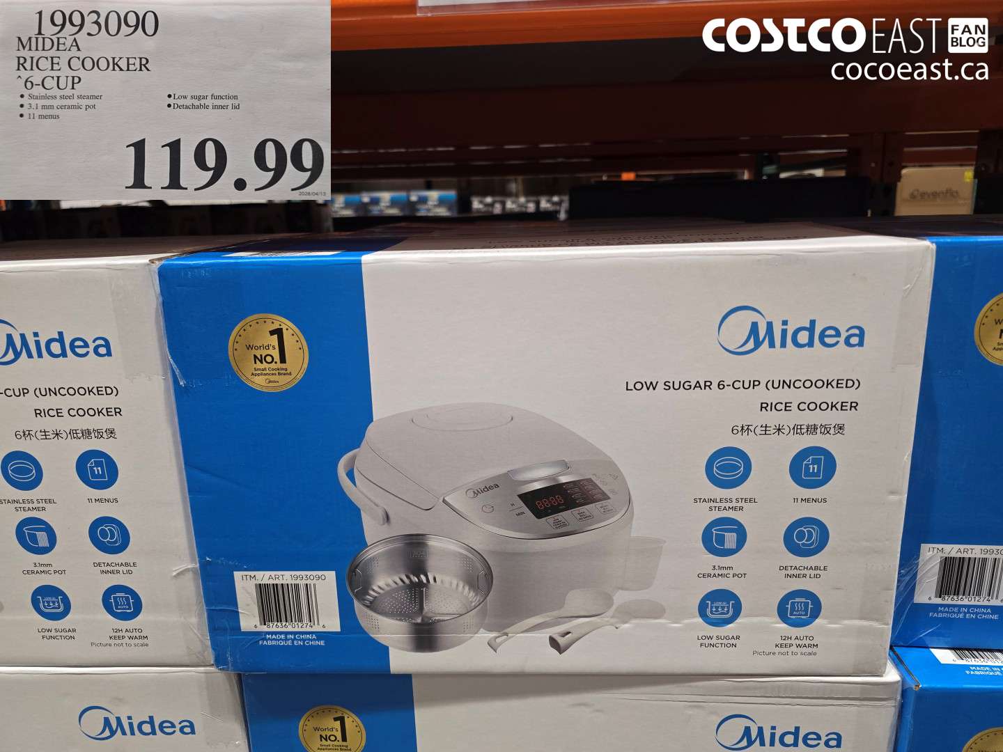 1993090 MIDEA RICE COOKER 6-CUP $119.99