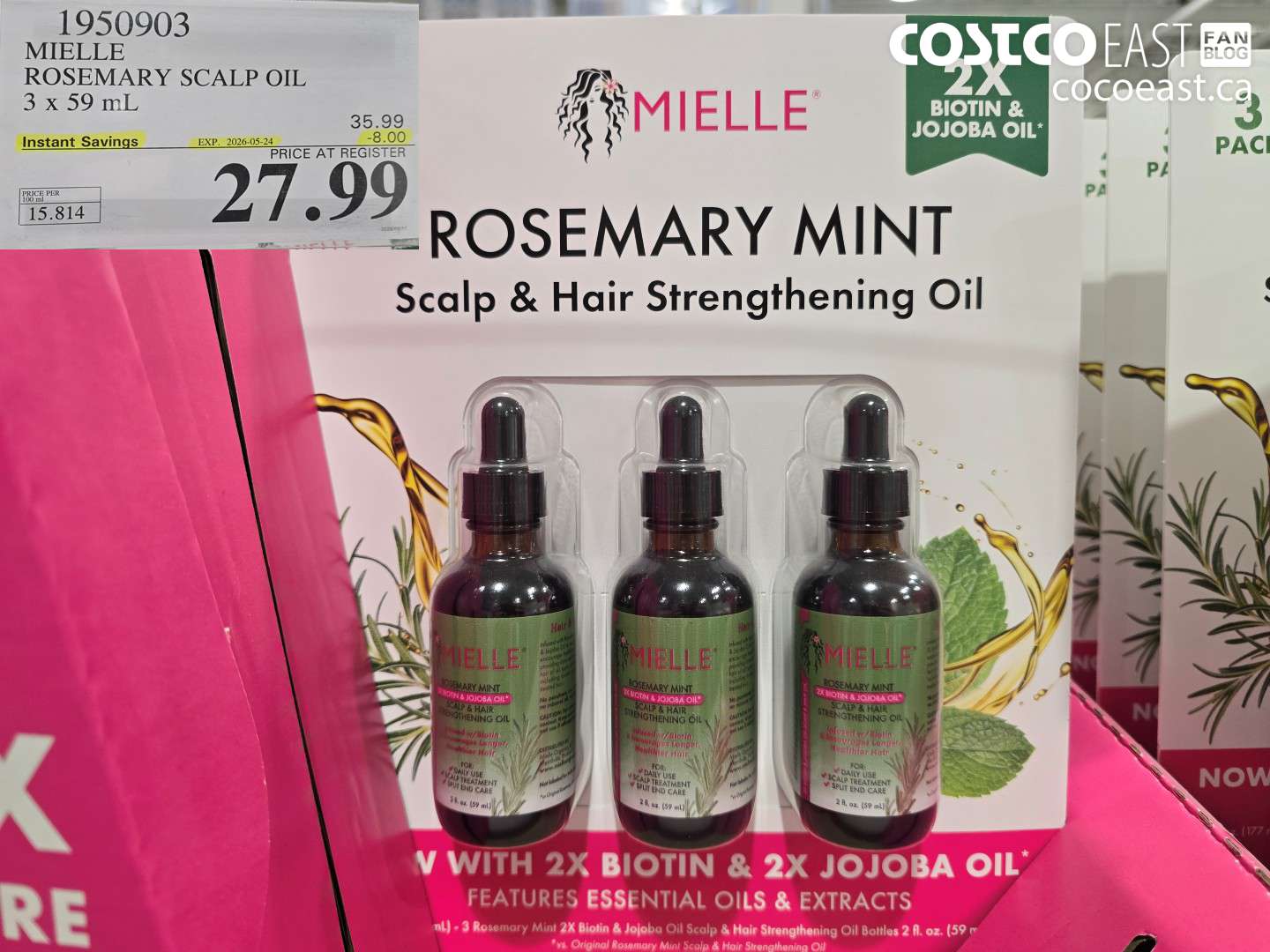 1950903 MIELLE ROSEMARY SCALP OIL 3 X 59 ML ($8.00 INSTANT SAVINGS EXPIRES ON 2026-05-24) $27.99