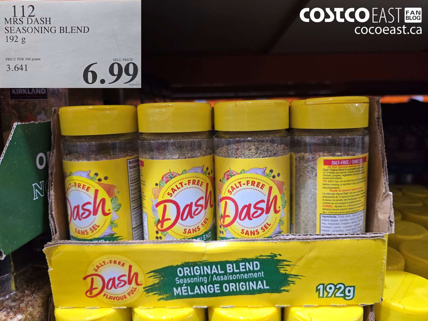 112 MRS DASH SEASONING BLEND 192 G $6.99