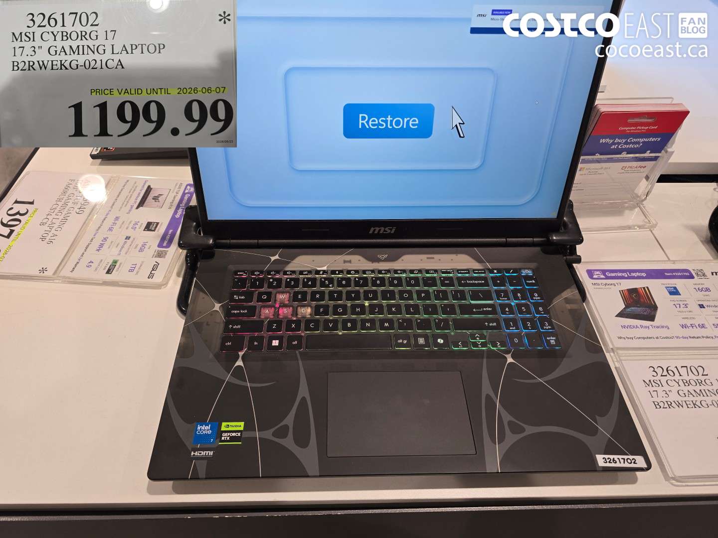 3261702 MSI CYBORG 17 17.3