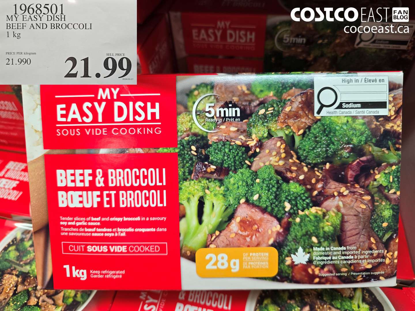 1968501 MY EASY DISH BEEF AND BROCCOLI 1 KG $21.99