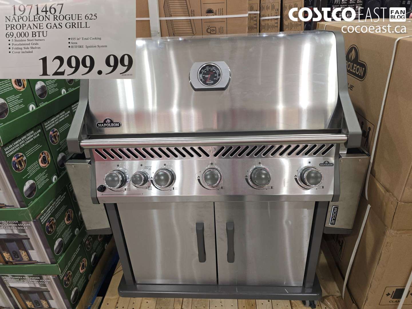 1971467 NAPOLEON ROGUE 625 PROPANE GAS GRILL 69,000 BTU $1299.99