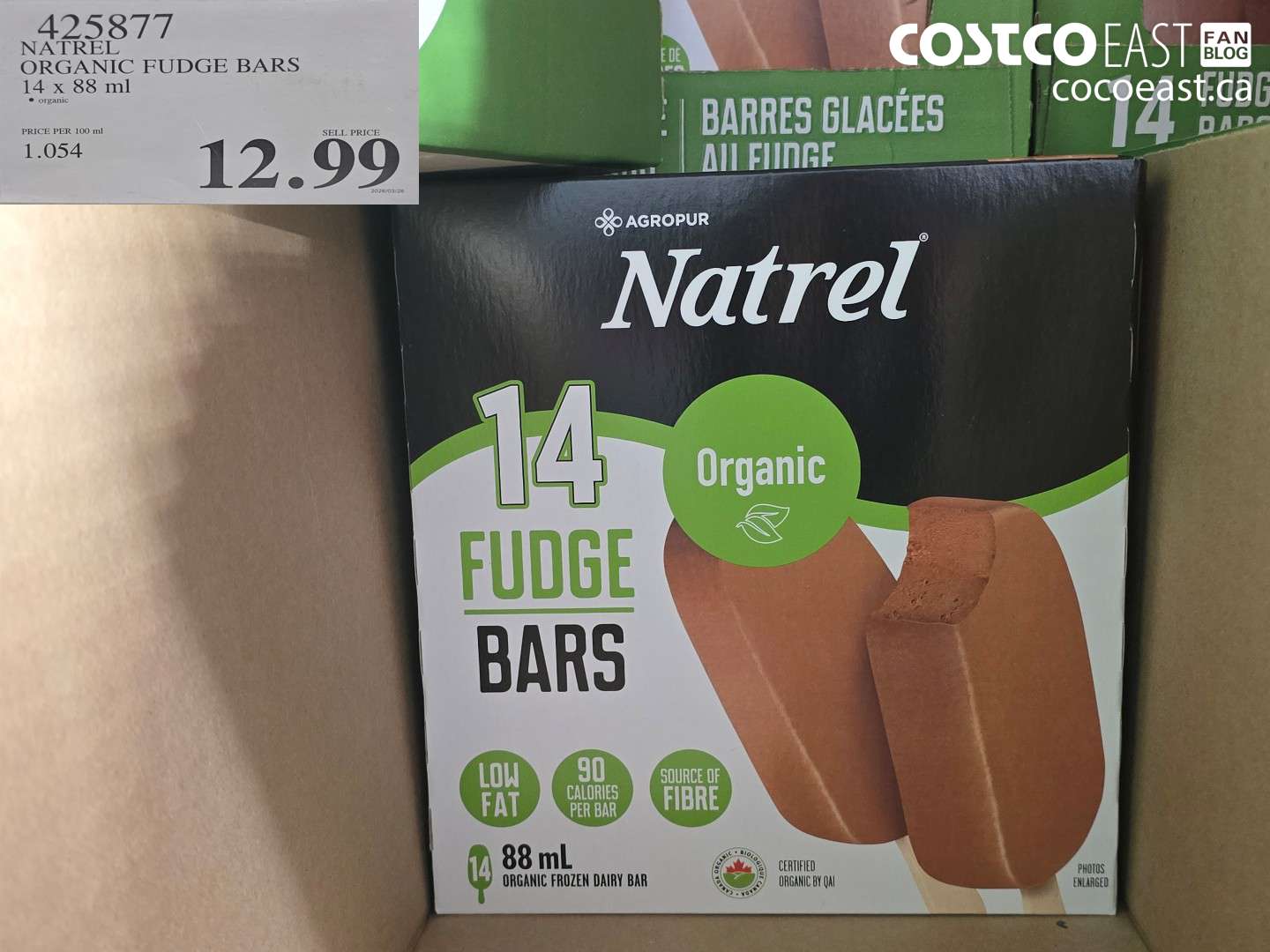 425877 NATREL ORGANIC FUDGE BARS 14 X 88 ML $12.99