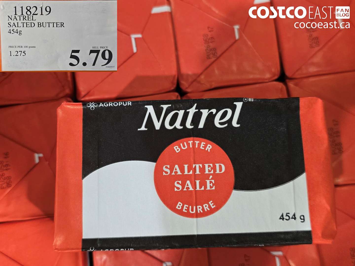 118219 NATREL SALTED BUTTER 454G $5.79