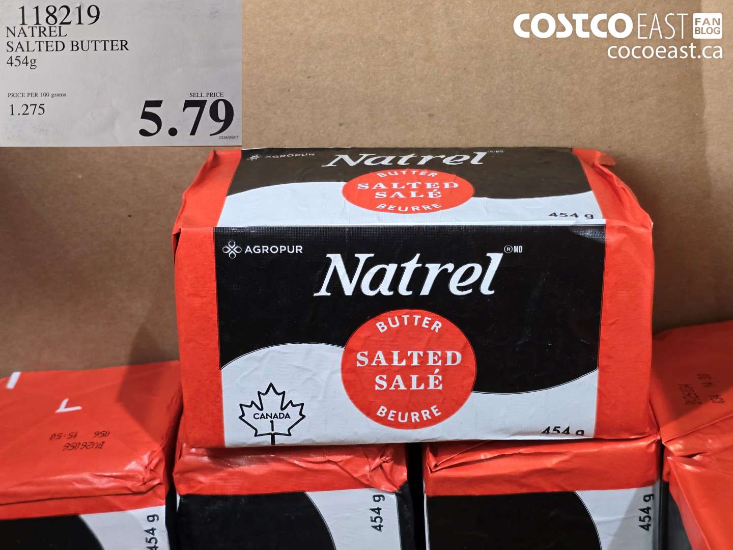 118219 NATREL SALTED BUTTER 454G $5.79