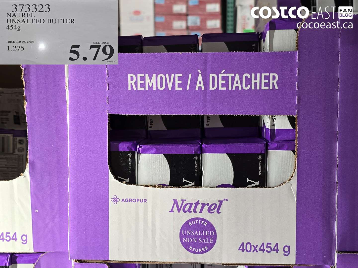 373323 NATREL UNSALTED BUTTER 454G $5.79