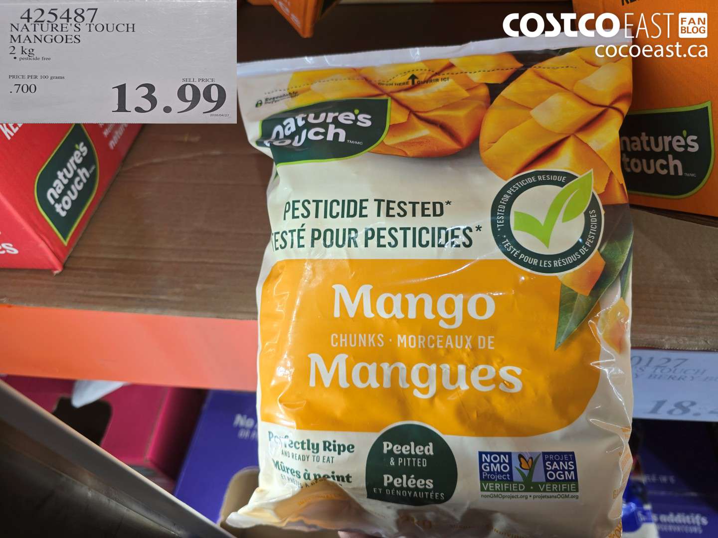 425487 NATURE'S TOUCH MANGOES 2 KG $13.99
