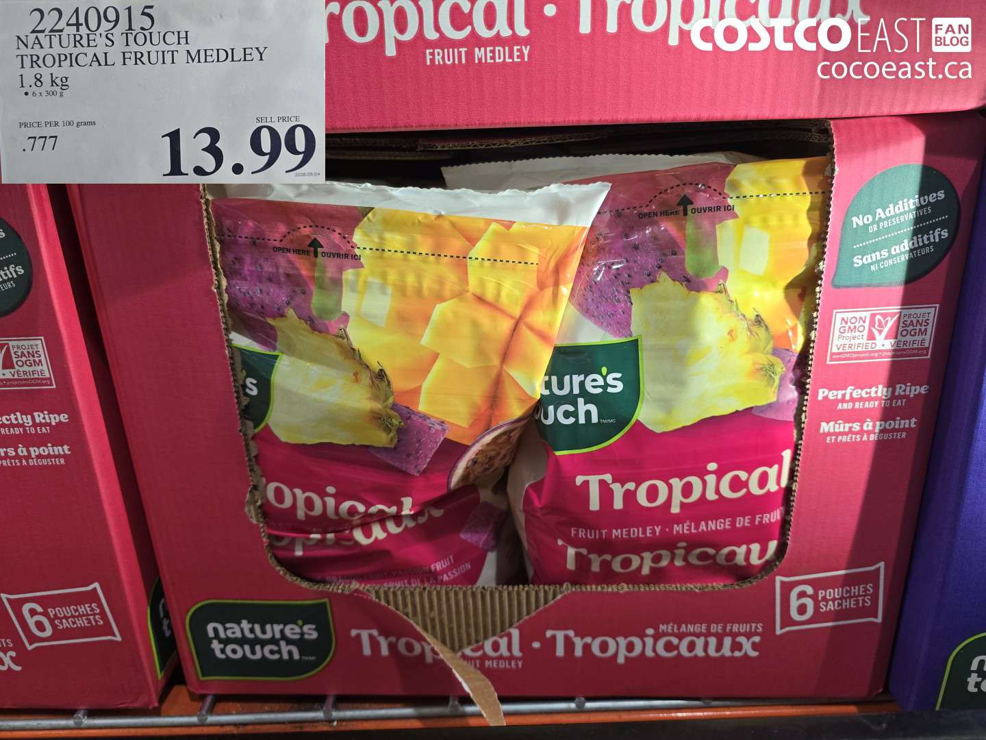 2240915 NATURE'S TOUCH TROPICAL FRUIT MEDLEY 1.8 KG $13.99