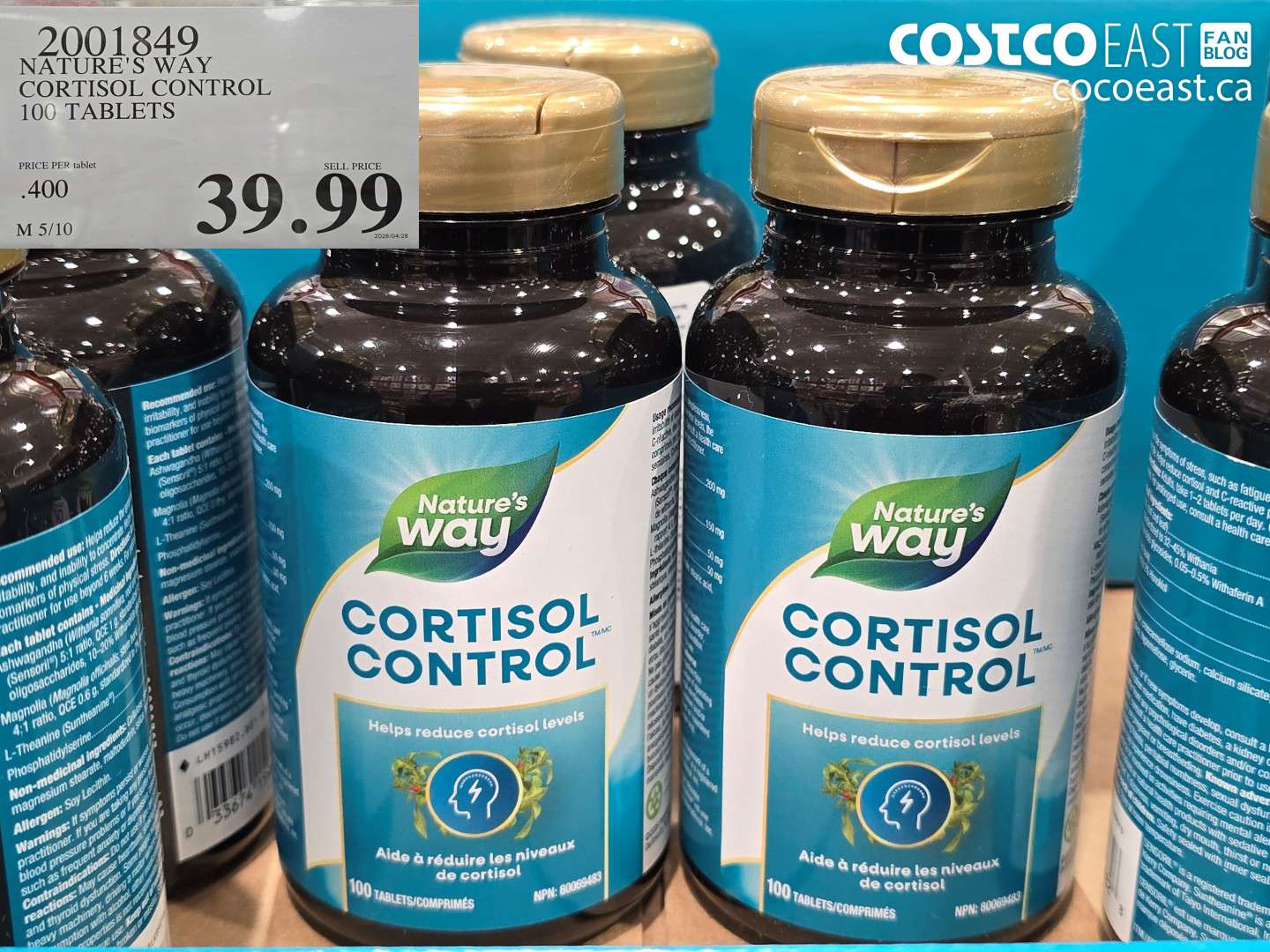 2001849 NATURE'S WAY CORTISOL CONTROL 100 TABLETS $39.99
