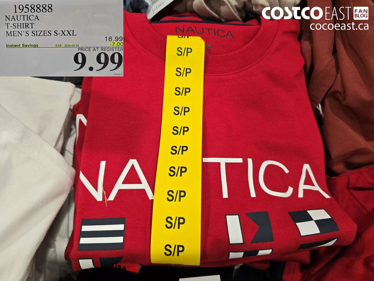 1958888 NAUTICA T-SHIRT MEN'S SIZES S-XXL ($7.00 INSTANT SAVINGS EXPIRES ON 2026-05-24) $9.99