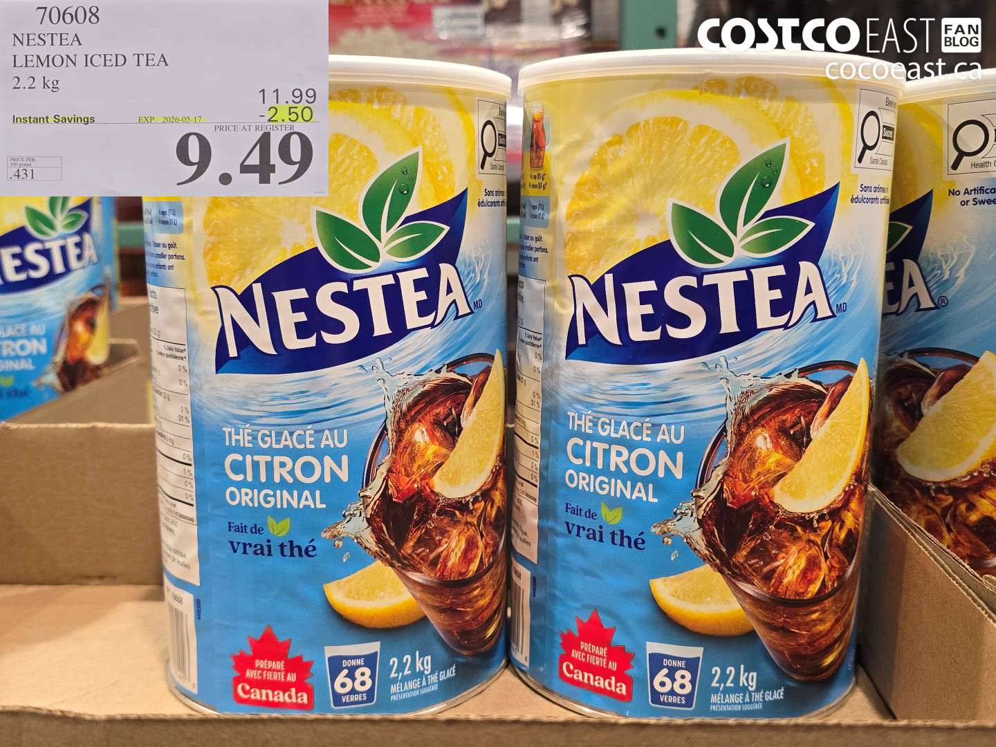 70608 NESTEA LEMON ICED TEA 2.2 KG ($2.50 INSTANT SAVINGS EXPIRES ON 2026-05-17) $9.49