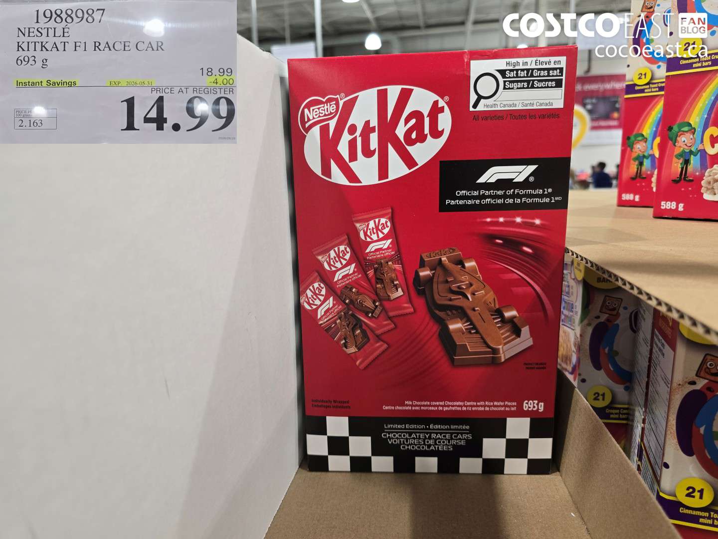 1988987 NESTLÉ KITKAT F1 RACE CAR 693 G ($4.00 INSTANT SAVINGS EXPIRES ON 2026-05-31) $14.99