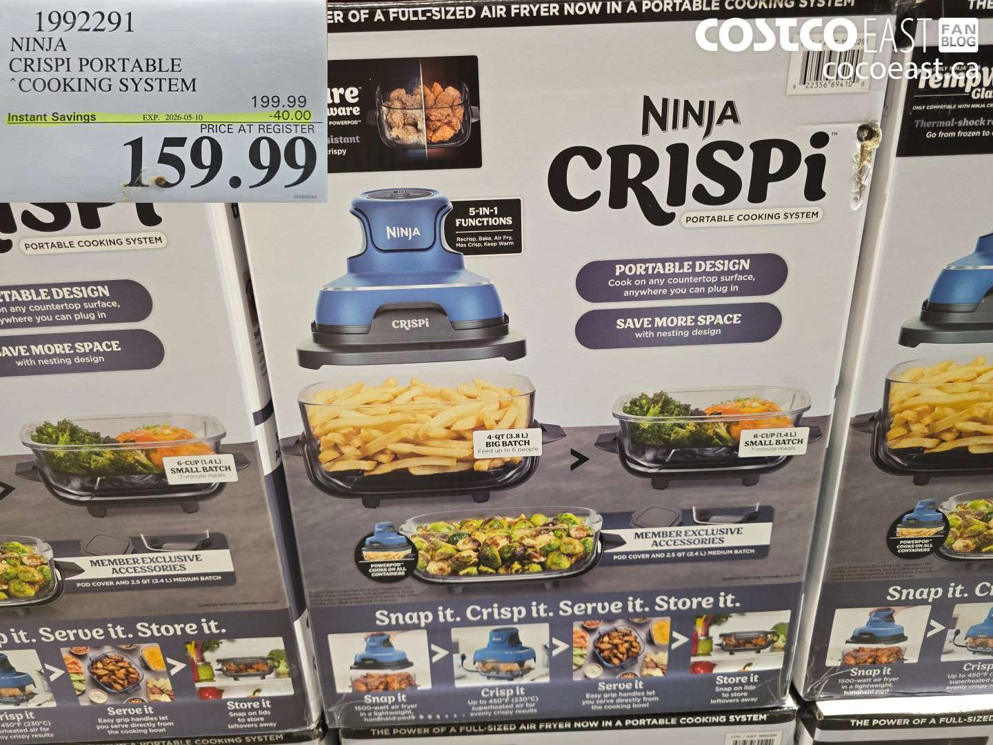 1992291 NINJA CRISPI PORTABLE COOKING SYSTEM ($40.00 INSTANT SAVINGS EXPIRES ON 2026-05-10) $159.99