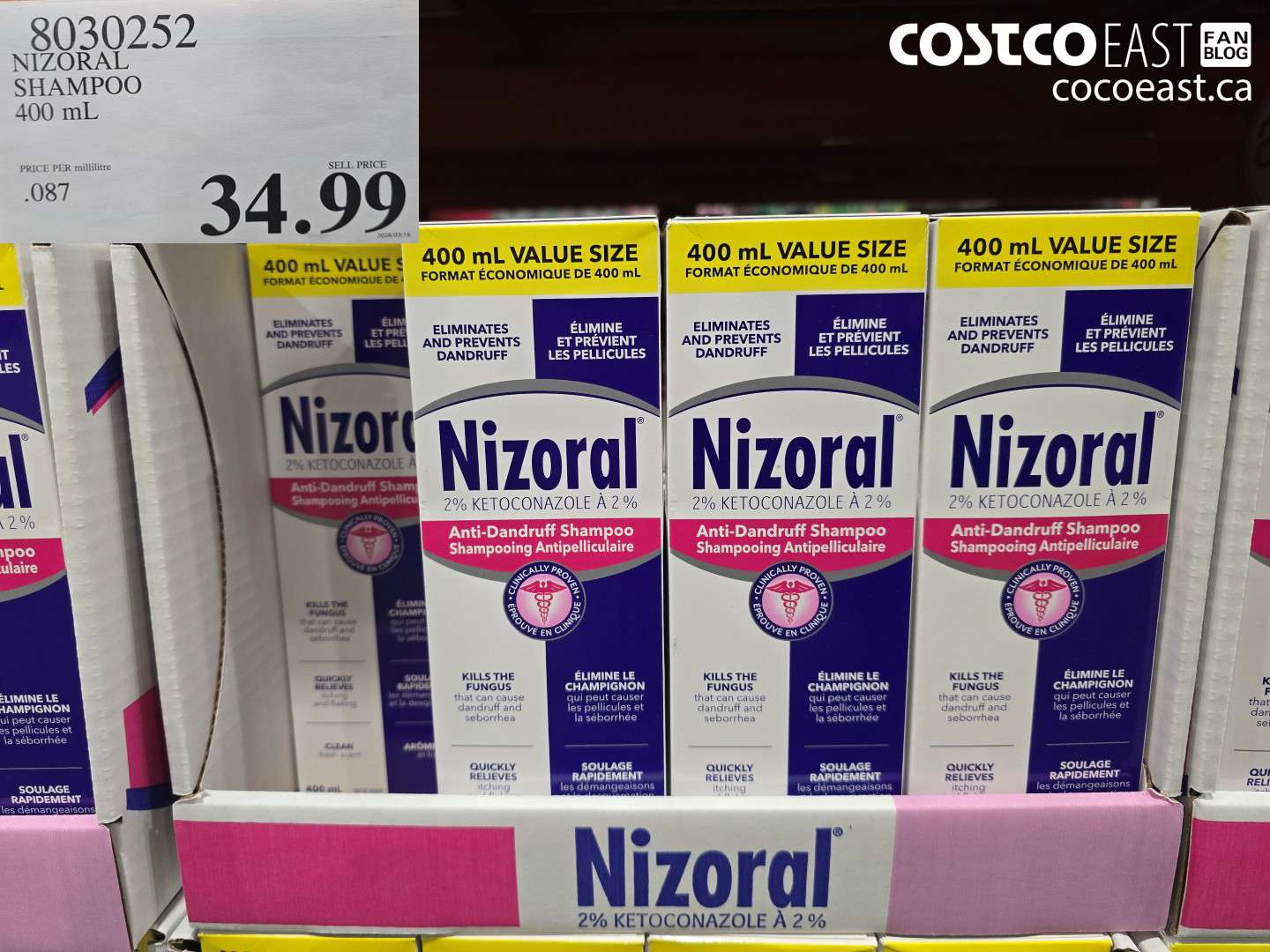 8030252 NIZORAL SHAMPOO 400 ML $34.99