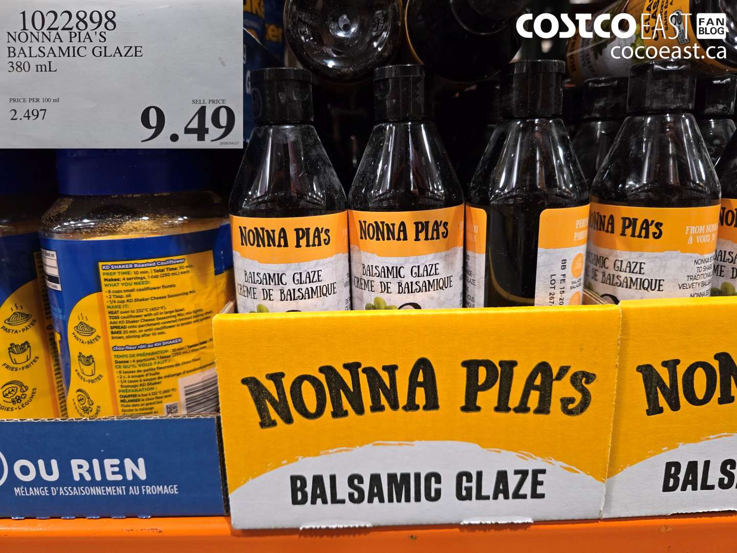 1022898 NONNA PIA'S BALSAMIC GLAZE 380 ML $9.49